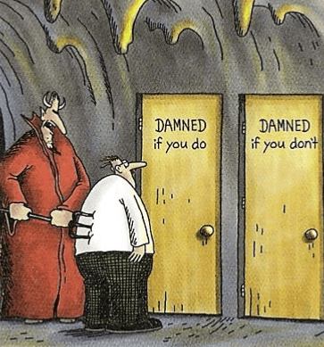 Content Moderation Double-Bind Theory