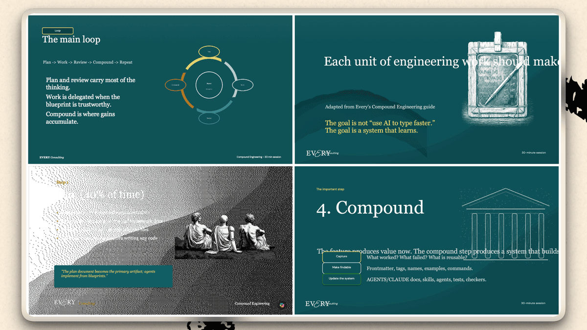 Mike’s first attempt at creating a PowerPoint with Claude did not go well. (All images courtesy of Mike Taylor.)