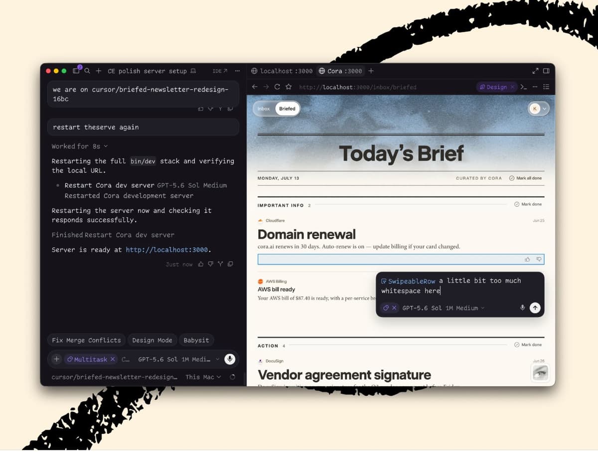 The updated version of the Cora Brief in development, which I refined using the polish step. (Image courtesy of Kieran Klaassen.)