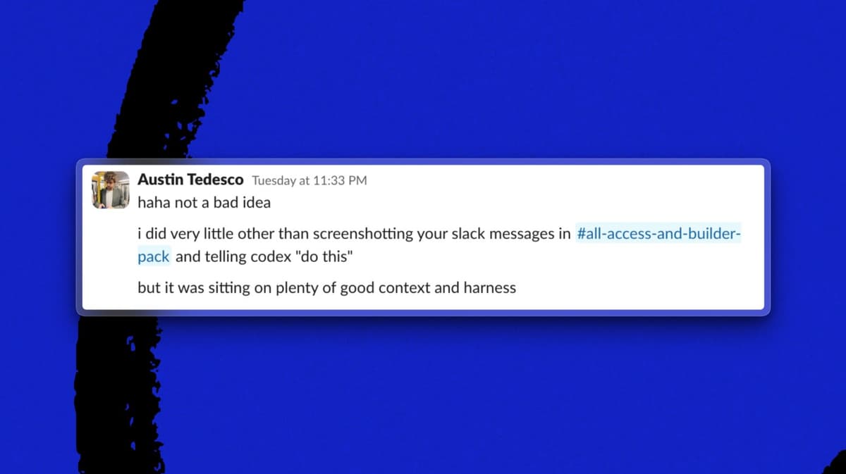 Directing Codex to the relevant context and telling it ‘do this’ is a go-to move. (Screenshot courtesy of Austin Tedesco.)