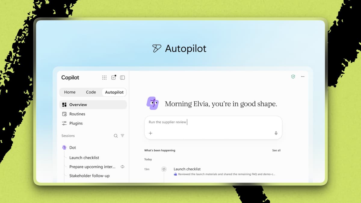 Autopilot is Copilot’s new autonomous agent feature.