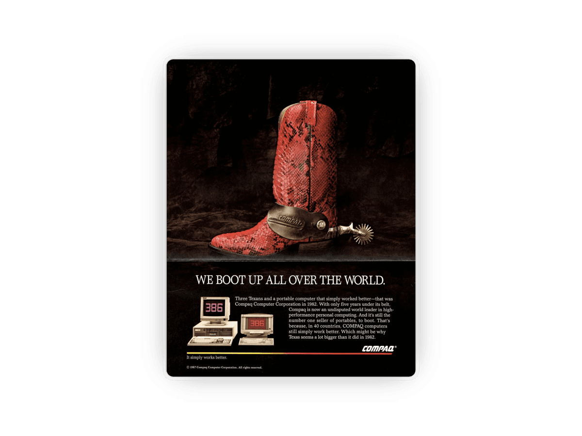Compaq magazine advertisement. Source: Compaq.