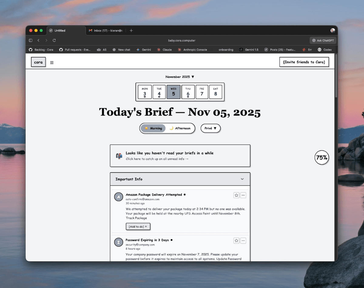A prototype I created to explore and test a new Brief feature.