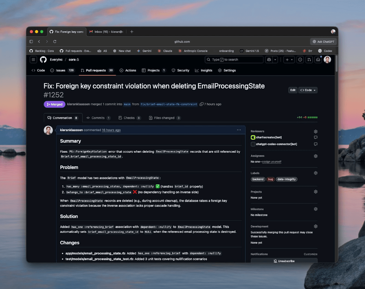 I gave my planning agent an error message and three words: "Go fix it." It did the rest—creating the bug report, identifying the cause, and shipping the fix.