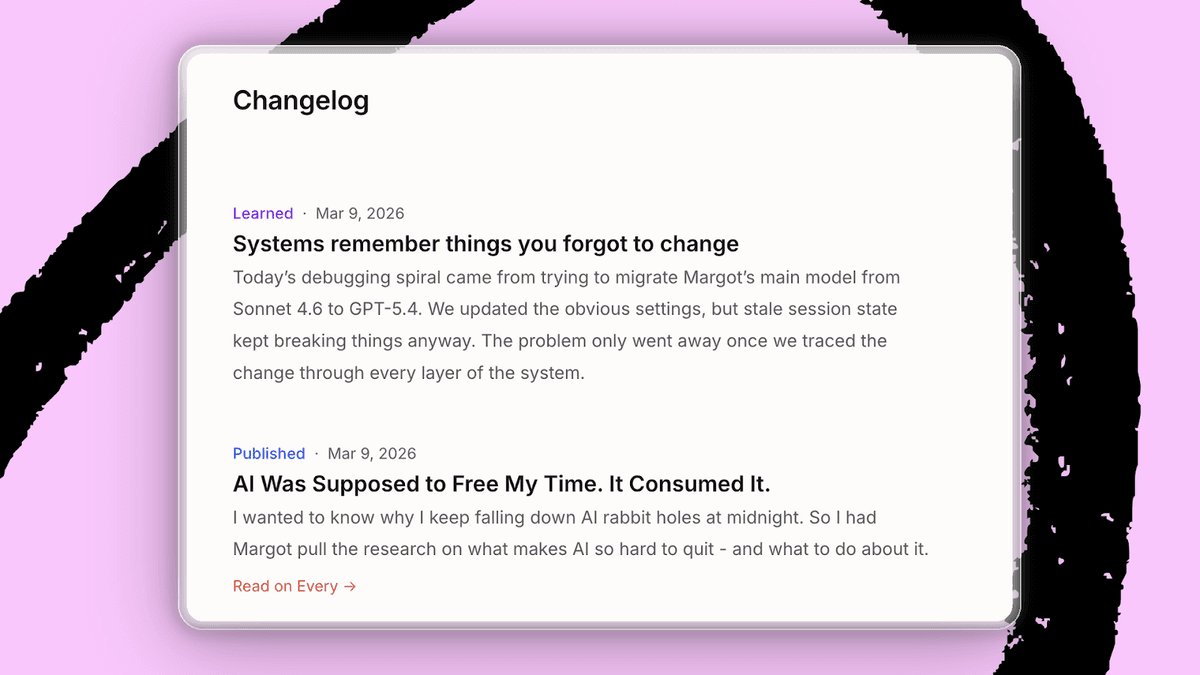 Katie publishes lessons, new articles, and updates to her tools on a log on her personal website.