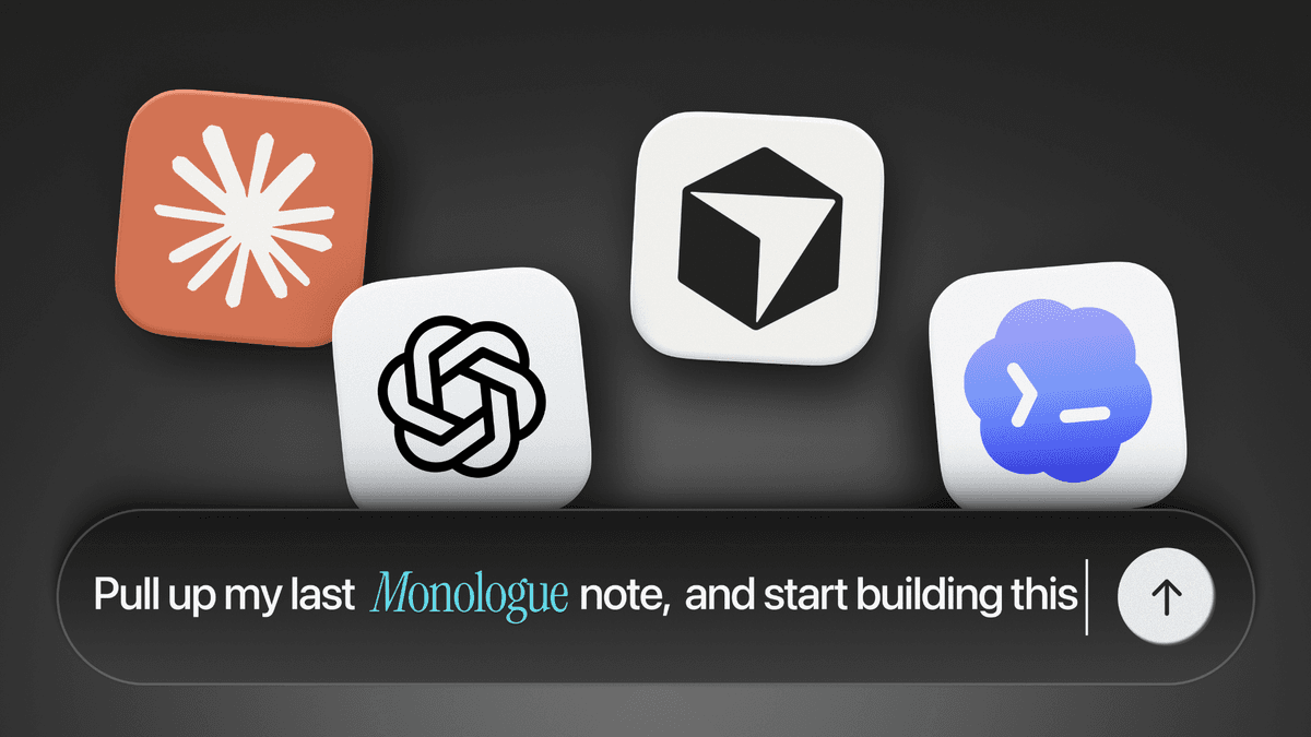 With the Monologue API, command line interface (CLI), or Model Context Protocol (MCP) access, any agent or tool that can read your written notes can read your recorded ones too.