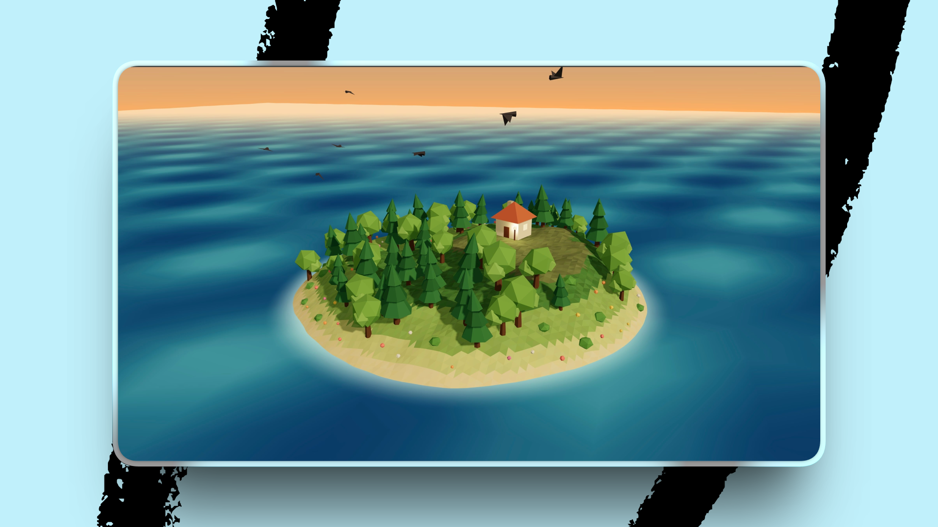 Opus 4.8's Cozy Island 3D scene