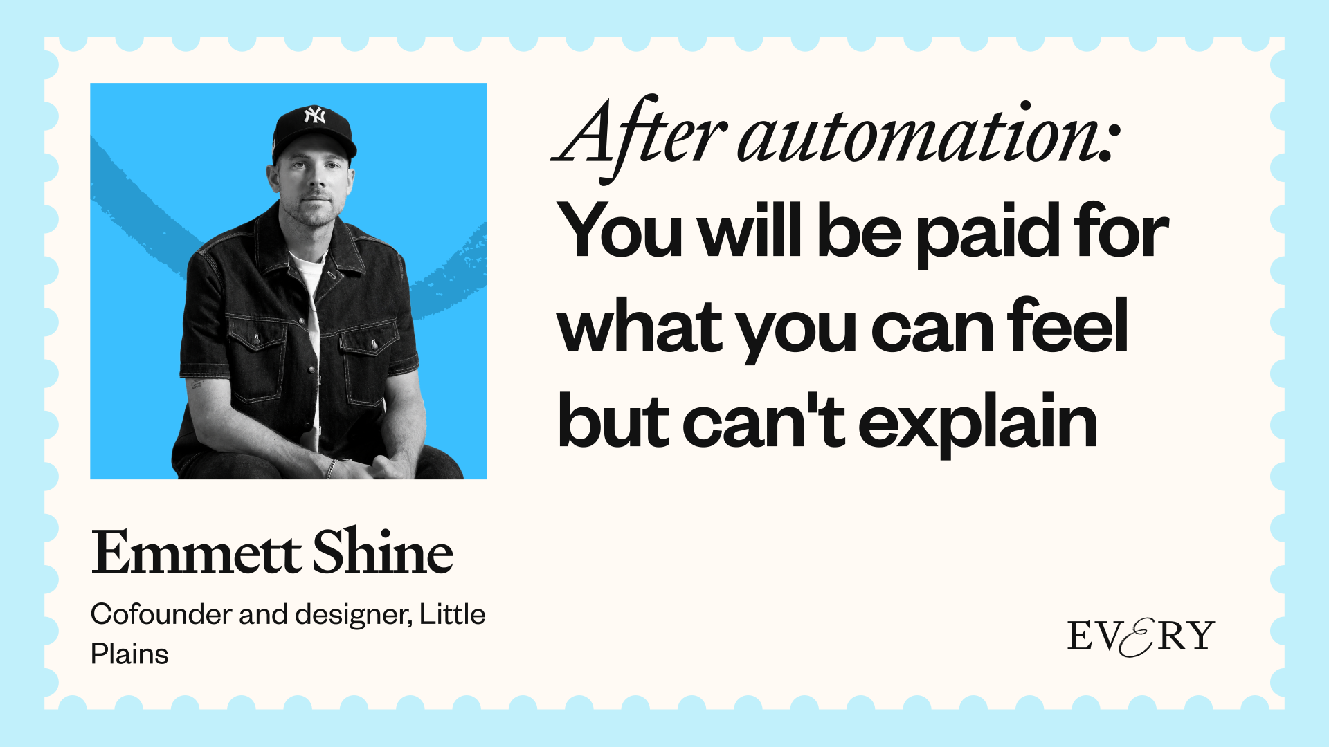 After automation: You will be paid for what you can feel but can't explain